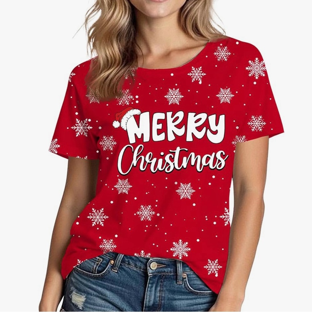 Red Merry Christmas Women's Top